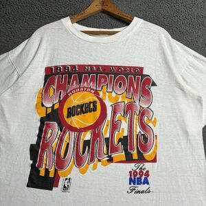 Vintage 1994 NBA Houston Rockets Champions T-Shirt Graphic Single Stitch 90s